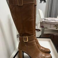 Stivali Alberto Fermani in pelle color beige