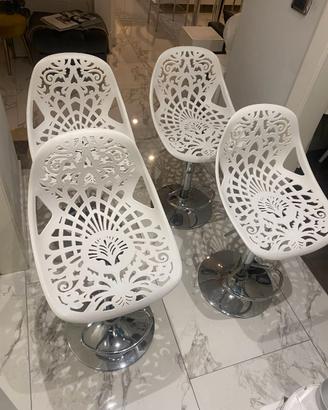 Sgabelli bianchi moderni cucina soggiorno bar