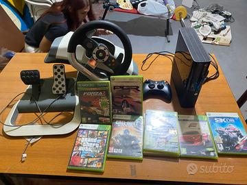 xbox 360 con simulatore di guida