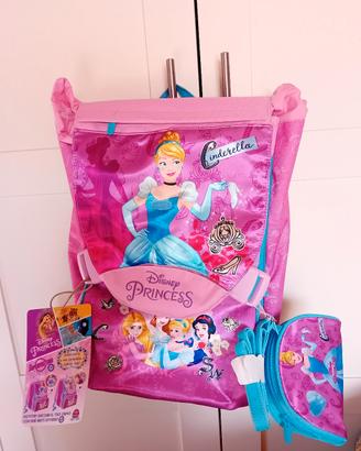 Zaino scuola disney princess nuovo con cartellino 