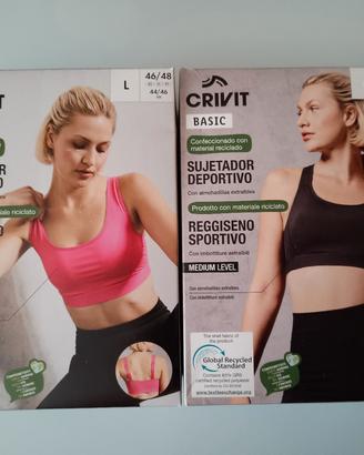 2 Reggiseni sportivi 46/48 livello medio