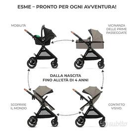 Passeggino multifunzionale 3 in 1 ESME PRO