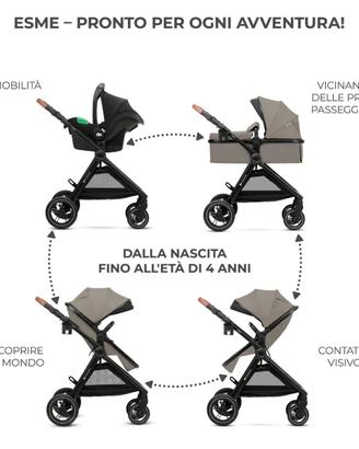 Passeggino multifunzionale 3 in 1 ESME PRO