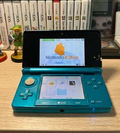 Nintendo 3DS Aqua Blue + 2 giochi Pokémon