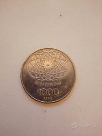 Moneta 1000 Lire Argento Roma Capitale