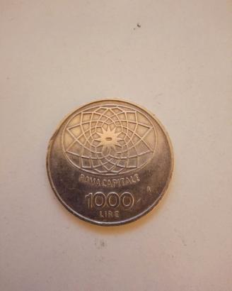Moneta 1000 Lire Argento Roma Capitale