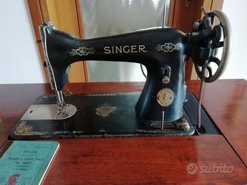 2 MACCHINE DA CUCIRE SINGER IN GHISA DEL 1900 COMP