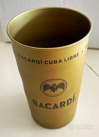 BICCHIERI METALLO COLOR ORO BACARDI CUBA LIBRE NUO