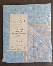 Set lenzuola flanella singolo NUOVE 100% cotone