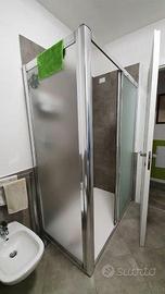 Box doccia ad angolo, scorrevole cm. 138,5 x 78