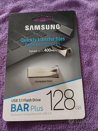 Samsung USB Bar Plus Flash Drive 128Gb ARGENTO