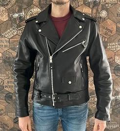 Giubbotto pelle chiodo uomo vera pelle uomo 44 L X