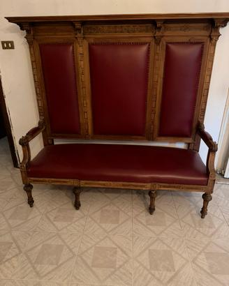 Panca legno massello intagliato stile Rinascimento