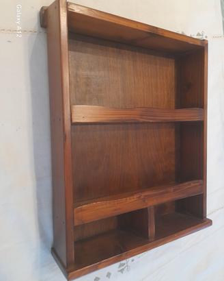 Scaffaletto vintage in legno  di abete 