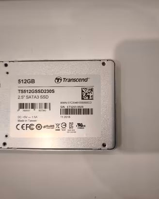 SSD Transcend da 512Gb , Formato 2,5" Sata III
