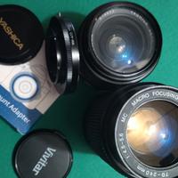 Obiettivi  Yashica e Adattatore