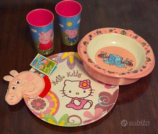 Set tavola bimba/o + borsellino peluche 