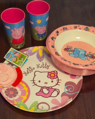 Set tavola bimba/o + borsellino peluche 