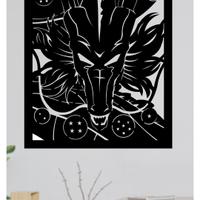 shenron dragon ball quadro in metallo 