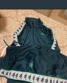 Tuta kappa verde con bande  misura M
