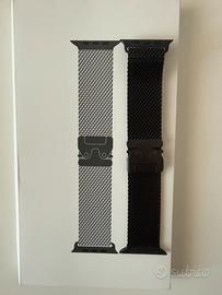 Cinturino apple watch Titanium milanese loop nero