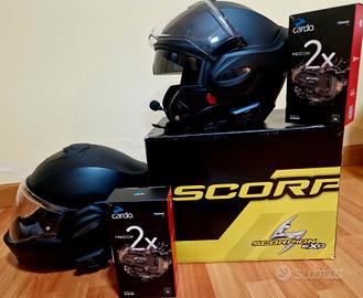 2 Caschi NUOVI Scorpion con interfono Cardo 
