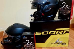2 Caschi NUOVI Scorpion con interfono Cardo 