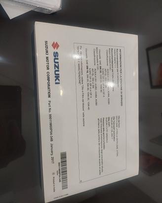 manuale cartaceo Suzuki Baleno dal 2016 in poi