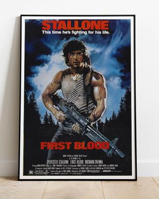 #210 - Poster Locandina Film "Rambo 1 o 2 o 3"