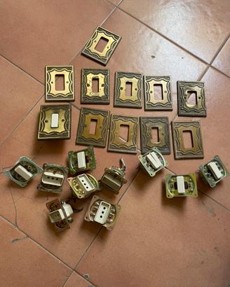 Placche interruttori ottone
