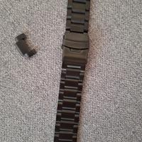 Bracciale orologio acciaio nero 22 mm