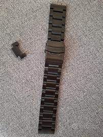 Bracciale orologio acciaio nero 22 mm