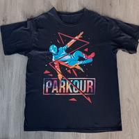 T-shirt uomo nera parkour - taglia M