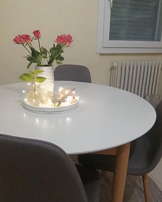 Tavolo, sedie e tappeto coordinato