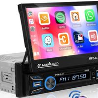 autoradio schermo motorizzato 1 Din Android e Ios