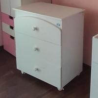 fasciatoio cassettiera bianco legno