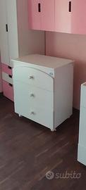 fasciatoio cassettiera bianco legno