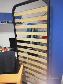 letto singolo con rete ortopedica