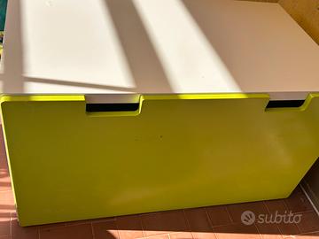 Panca contenitore:/portagiochi IKEA bianco verde