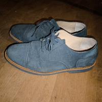 scarpe in pelle blu 