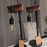 Coppia lampade da tavolo industriale Eglo 