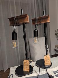 Coppia lampade da tavolo industriale Eglo 