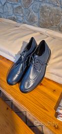 Scarpe basse colore blu con suola in gomma