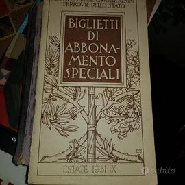 Catalogo dei biglietti speciali FS 1931