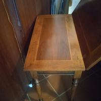 TAVOLO A LIBRO NOCE ,COMODINI INTARSIO