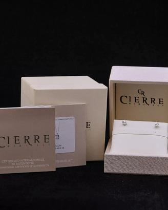 CIERRE ORECCHINI PUNTO LUCE ORO BIANCO 18 KT