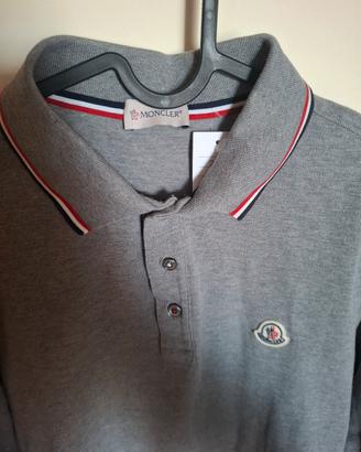  Polo maniche lunghe di Moncler grigia M