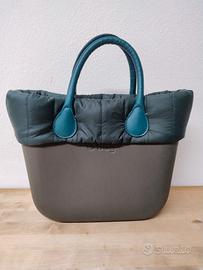 Borsa O Bag Classic grigio/ verde oliva 