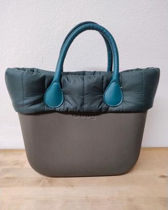 Borsa O Bag Classic grigio/ verde oliva 