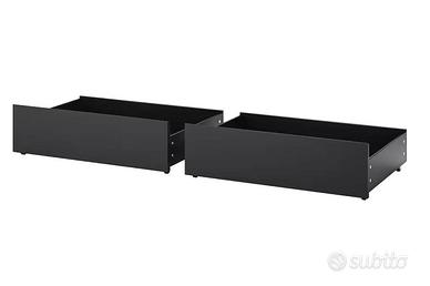 4Cassetti contenitore cn rotelle x letto MALM Ikea